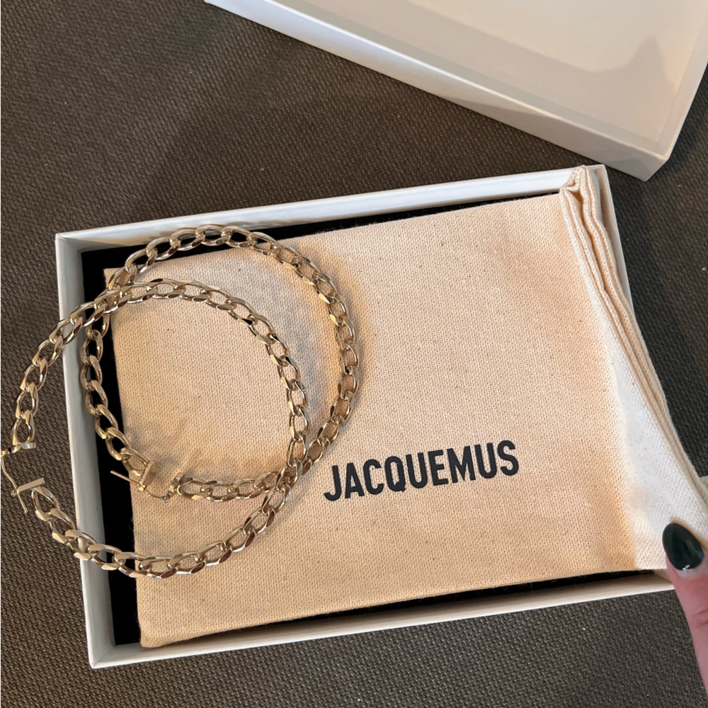 BNIB Jacquemus gold chain link hoops